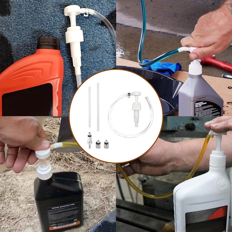 KVAEY 4 CC Fluid Pump for Quart Bottles, Automotive Quart Bottle Hand Pump with Flexible Tube, Fluid Pump Transfer Gear Oil Transmission and Differential Fluid, Car Accessories (4 CC, with Pump) - Image 5